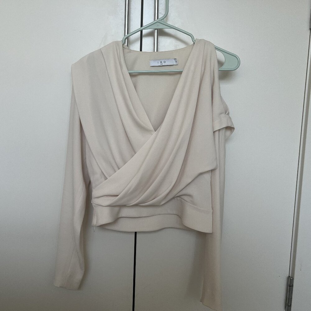IRO Kayla draped crepe blouse – Size 36